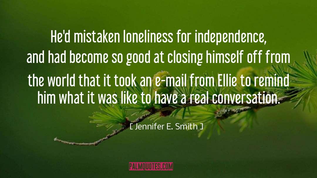 Ellie quotes by Jennifer E. Smith