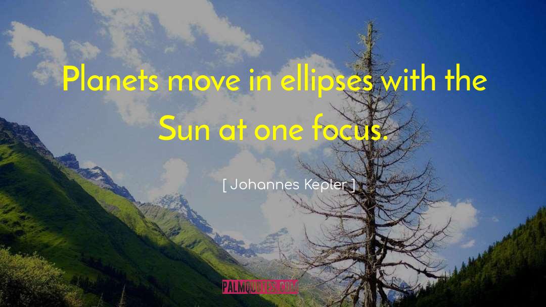 Ellipses quotes by Johannes Kepler