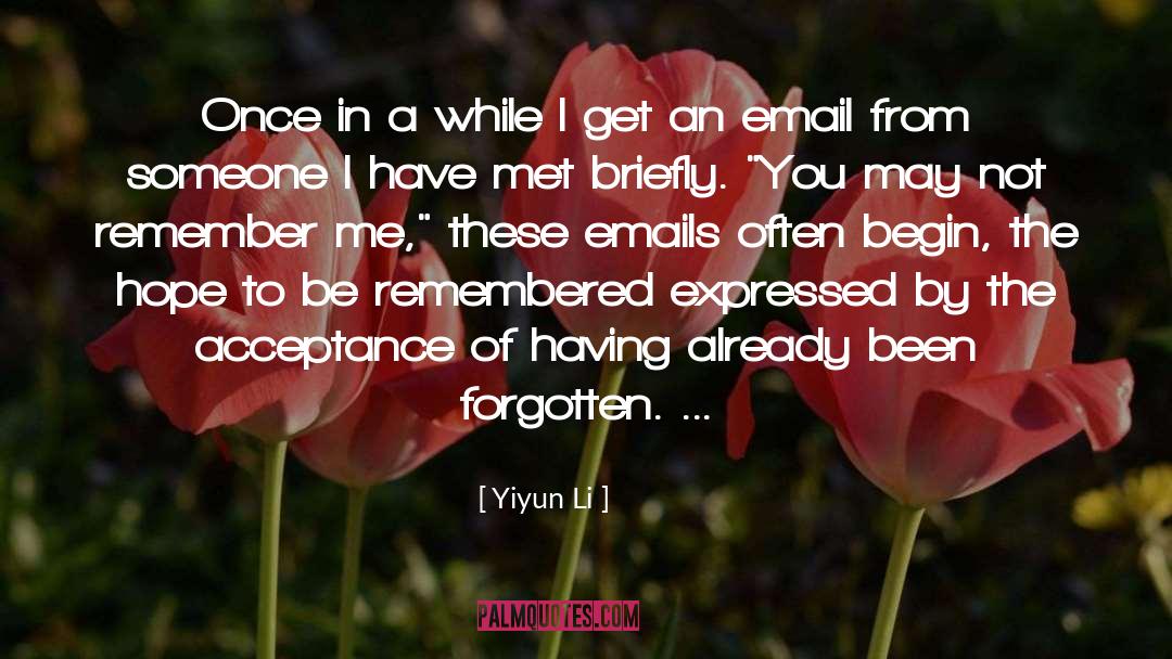 Emails quotes by Yiyun Li