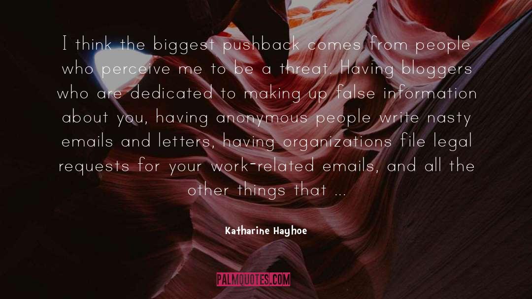 Emails quotes by Katharine Hayhoe
