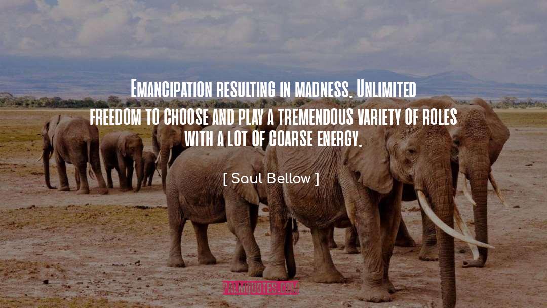 Emancipation quotes by Saul Bellow