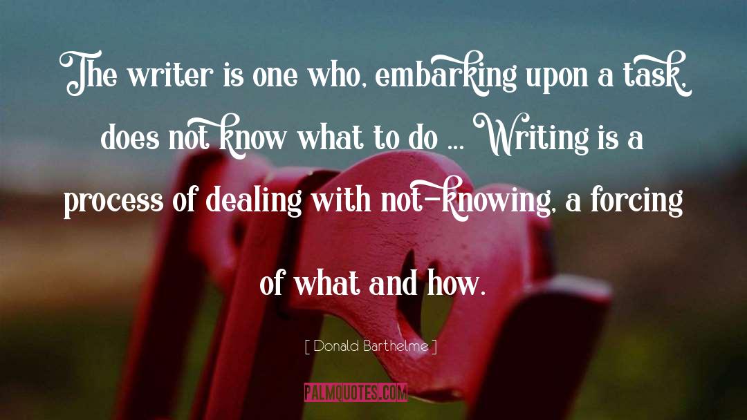 Embarking quotes by Donald Barthelme