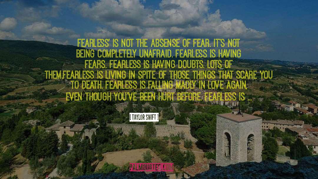 Embracing Fear quotes by Taylor Swift