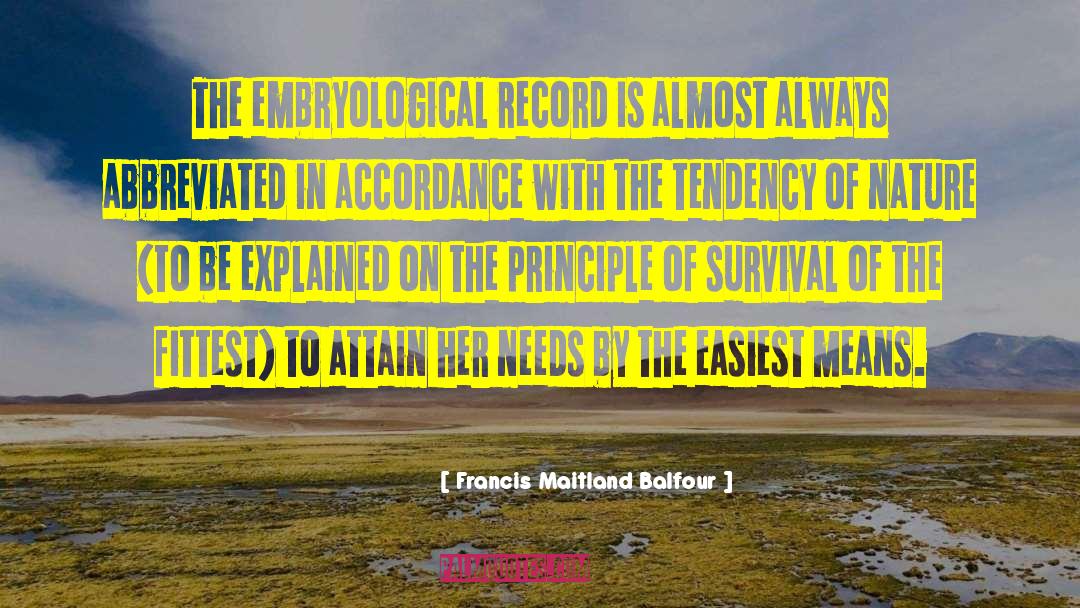 Embryology quotes by Francis Maitland Balfour