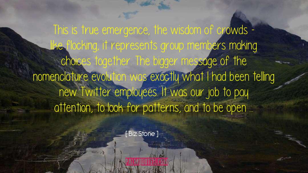 Emergence quotes by Biz Stone