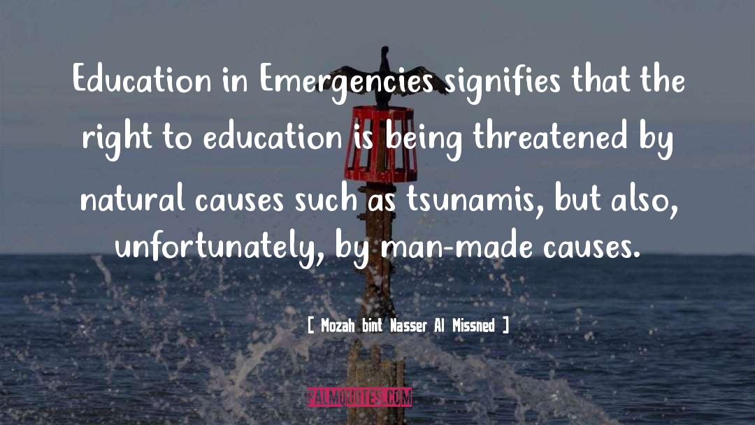 Emergencies quotes by Mozah Bint Nasser Al Missned