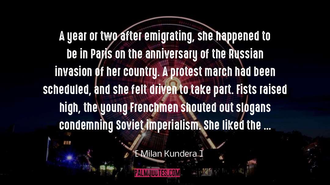 Emigrating quotes by Milan Kundera