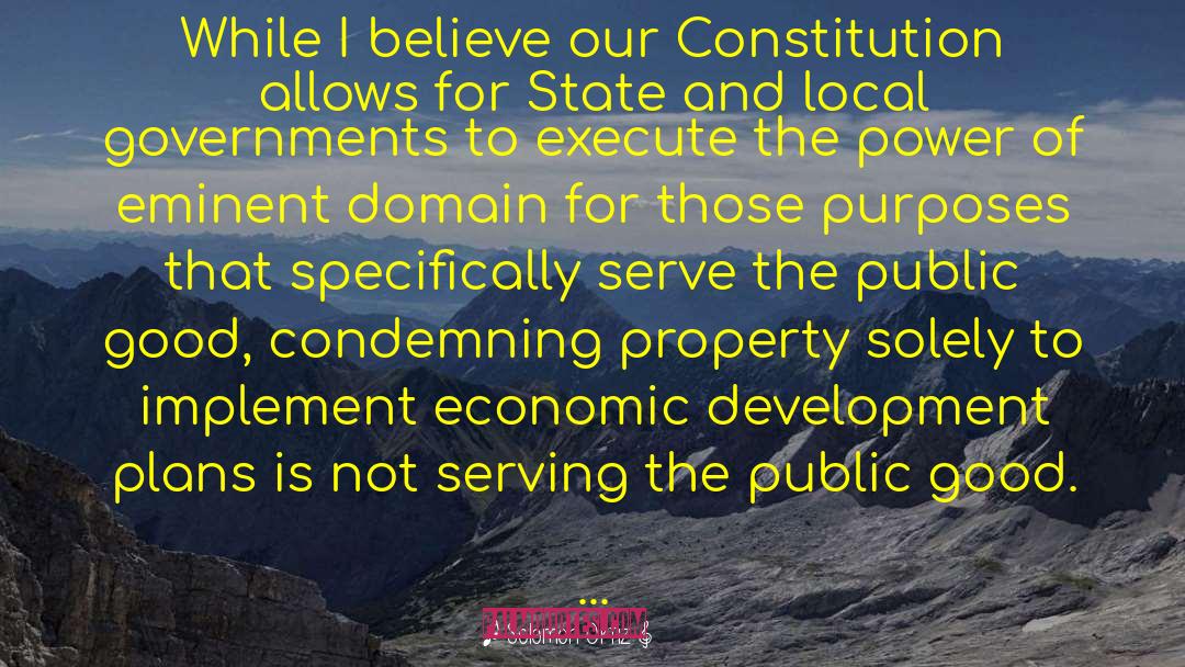 Eminent Domain quotes by Solomon Ortiz