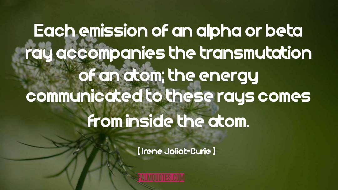 Emission quotes by Irene Joliot-Curie