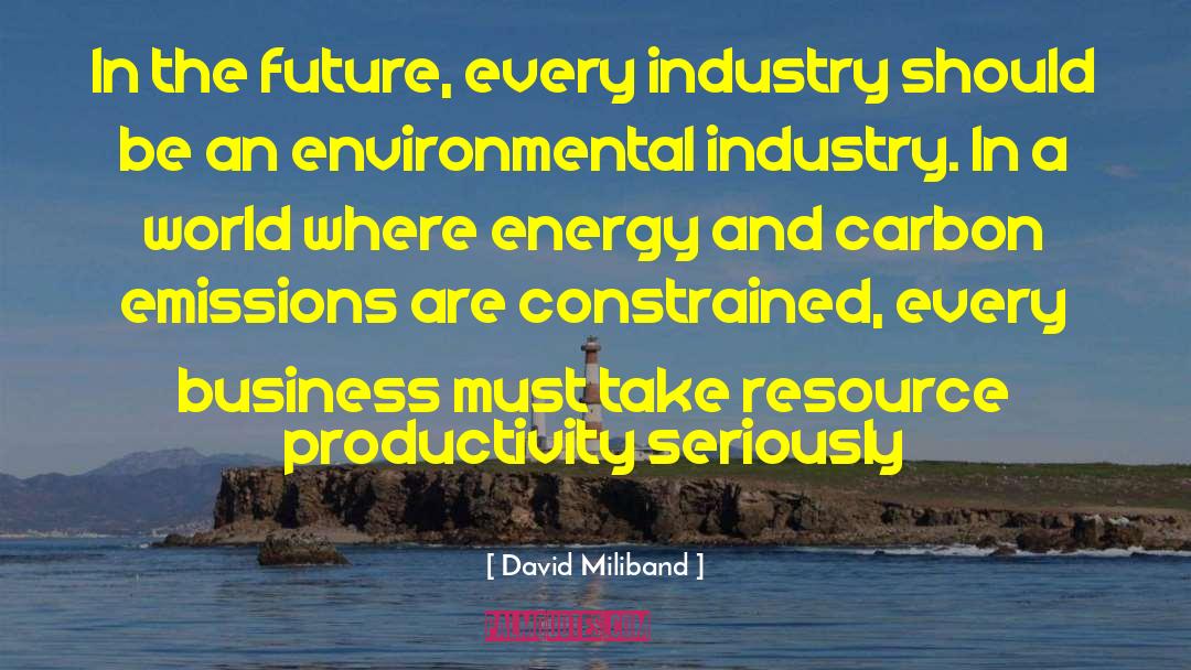 Emissions quotes by David Miliband