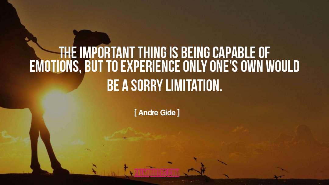 Emotional Anguish quotes by Andre Gide