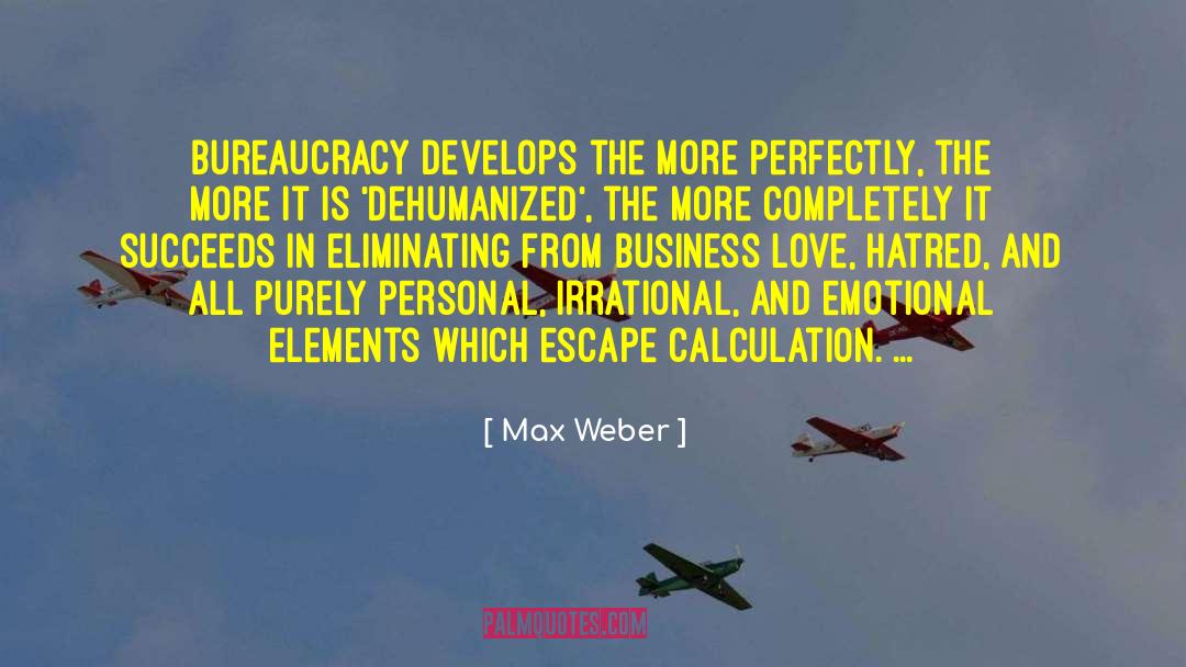 Emotional Business quotes by Max Weber