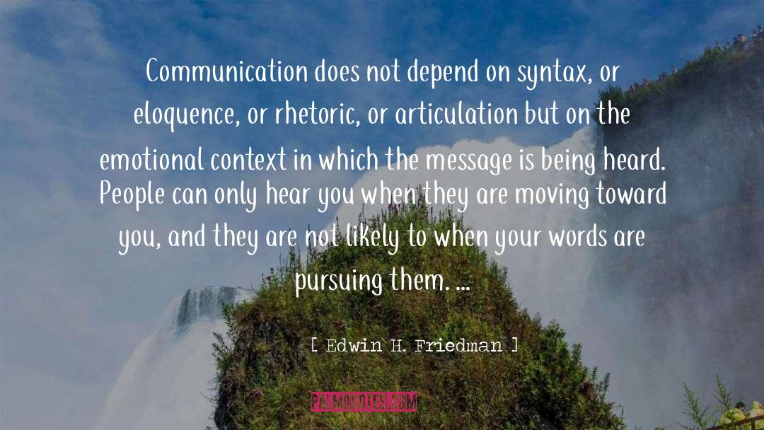 Emotional Context Switching quotes by Edwin H. Friedman