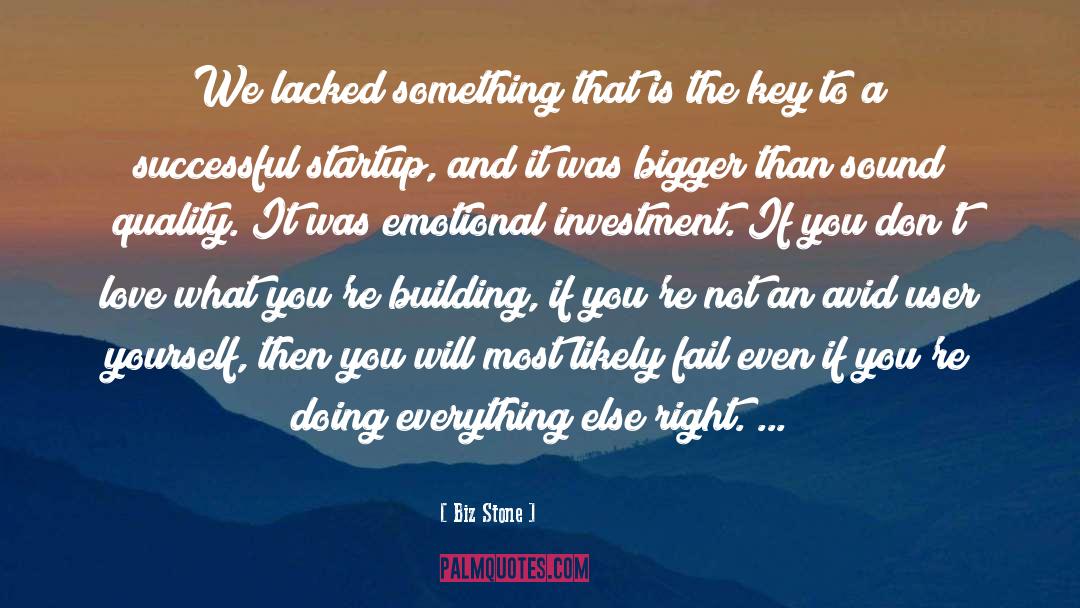 Emotional Investment quotes by Biz Stone