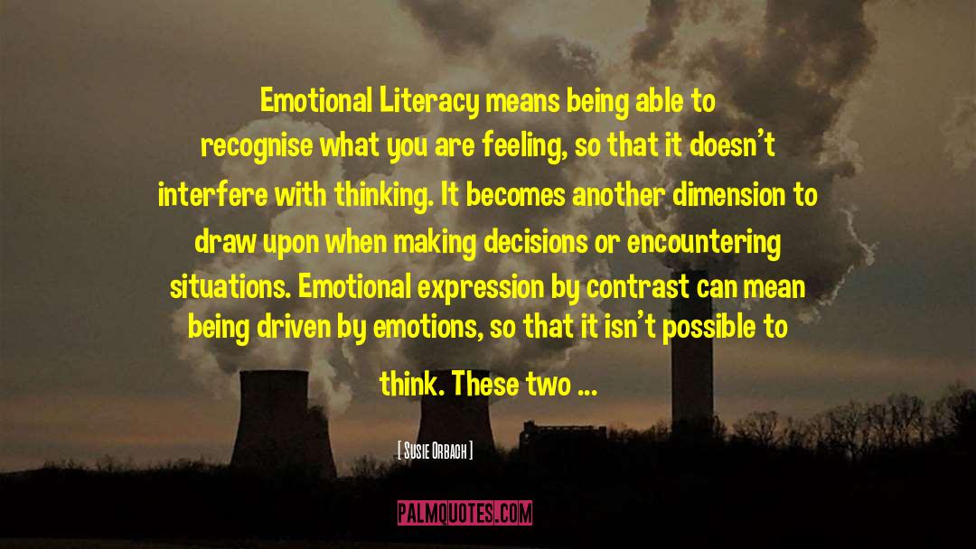 Emotional Literacy quotes by Susie Orbach