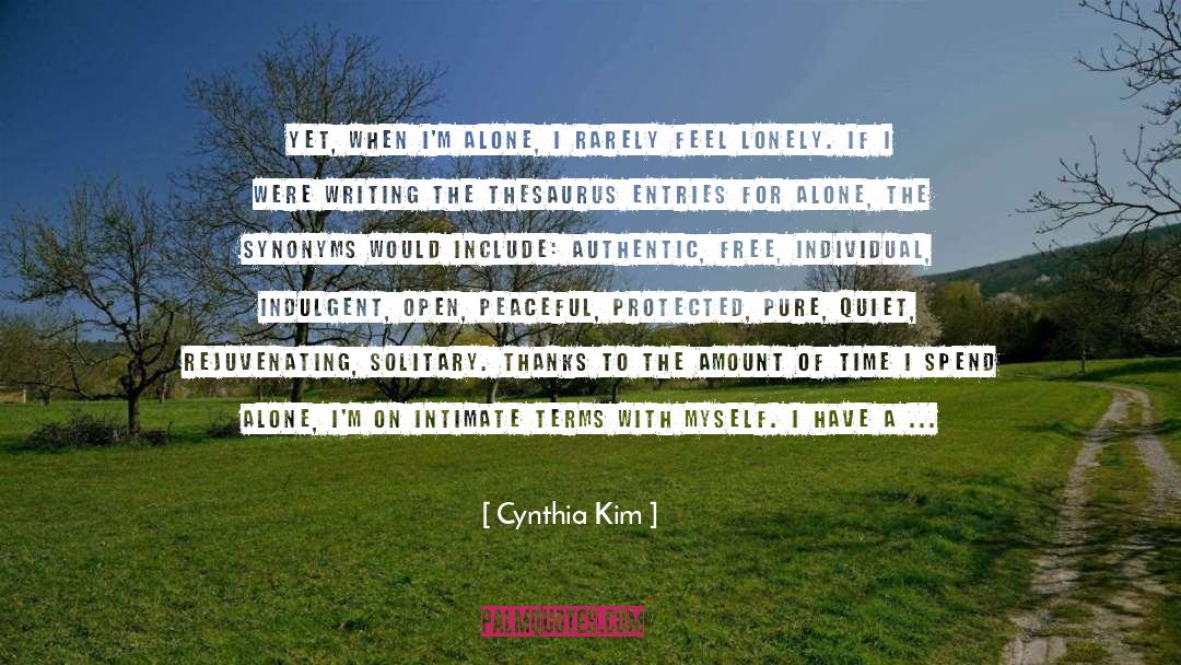 Emotionlessly Synonyms quotes by Cynthia Kim