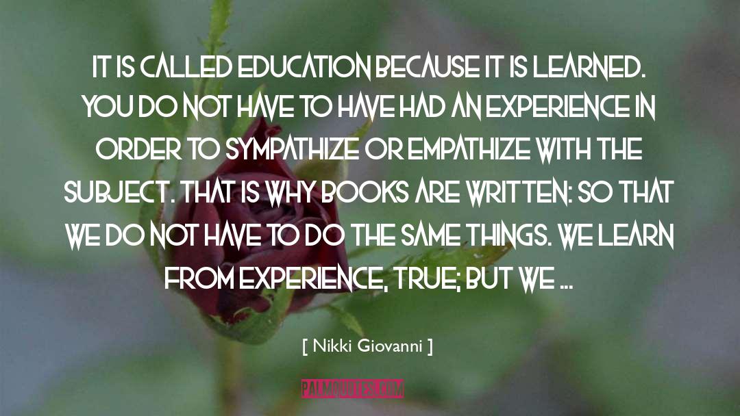 Empathize quotes by Nikki Giovanni