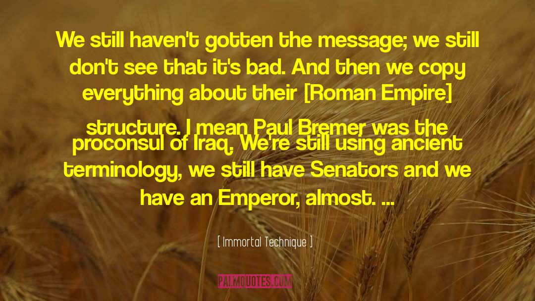 Emperor Zhark quotes by Immortal Technique