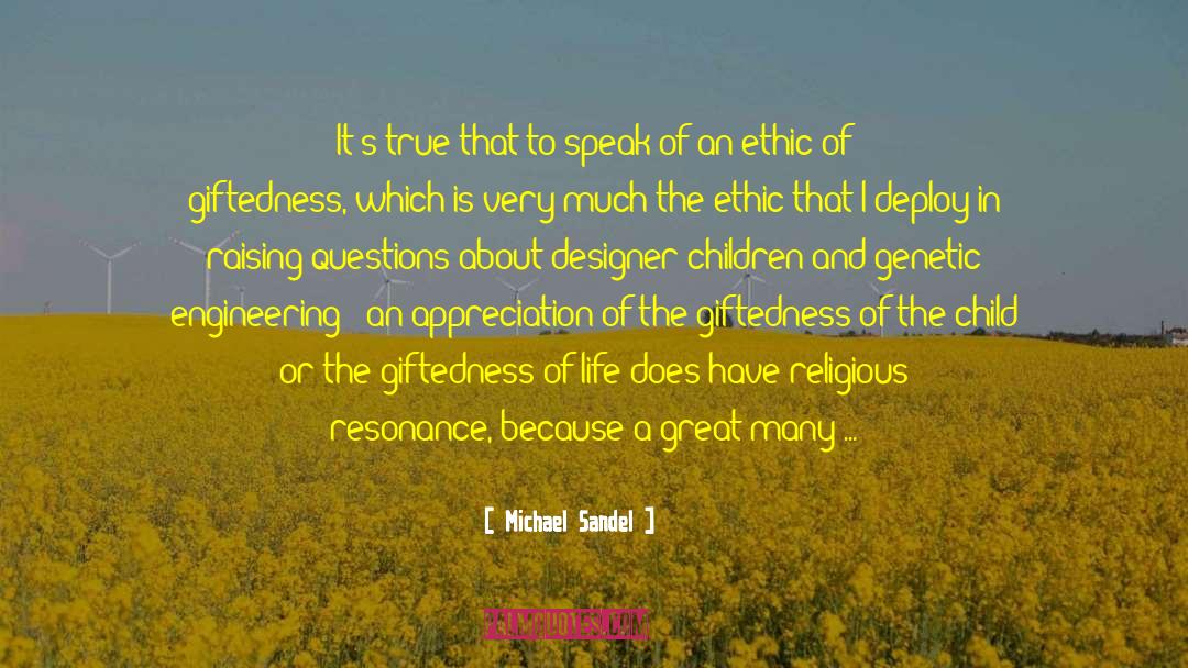 Emphasize quotes by Michael Sandel