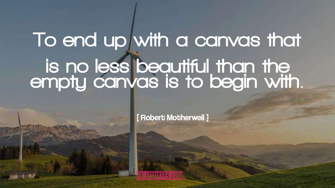 Empty Canvas quotes by Robert Motherwell
