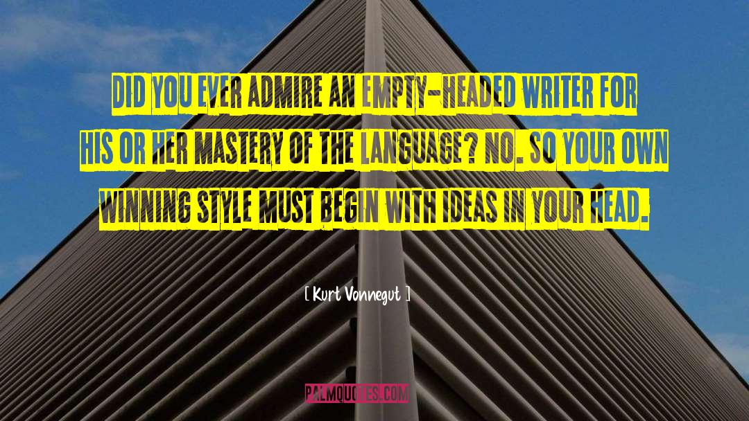 Empty Headed Crossword quotes by Kurt Vonnegut