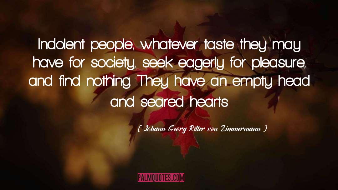 Empty Heads quotes by Johann Georg Ritter Von Zimmermann