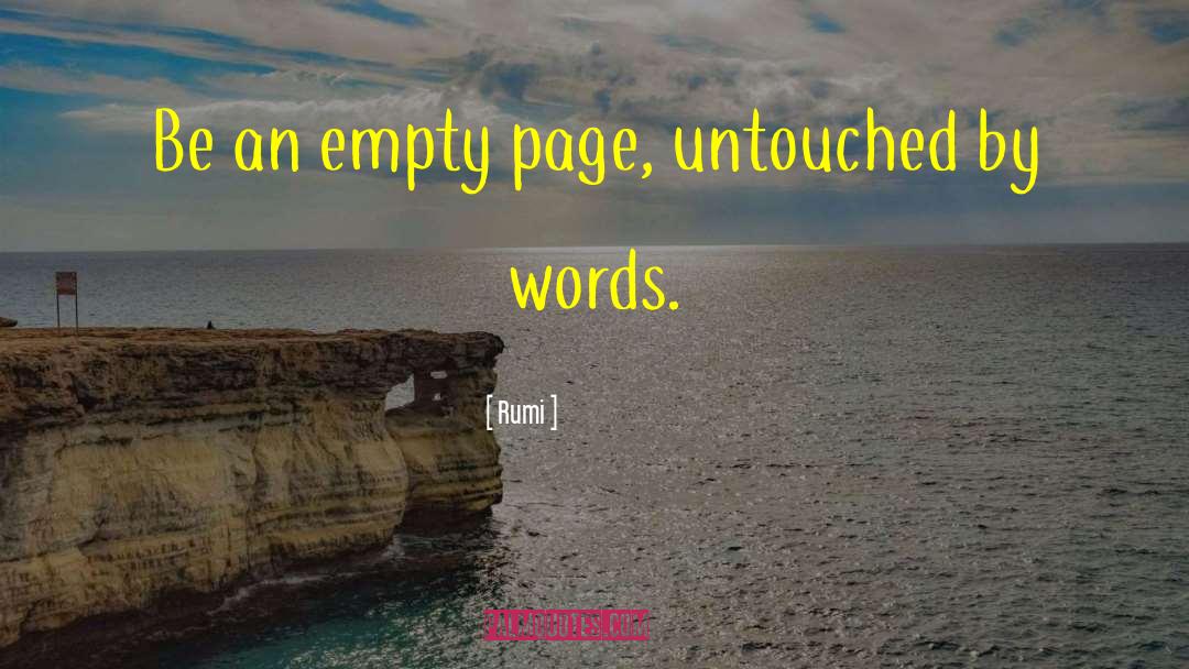 Empty Page quotes by Rumi