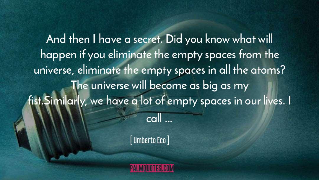 Empty Space quotes by Umberto Eco