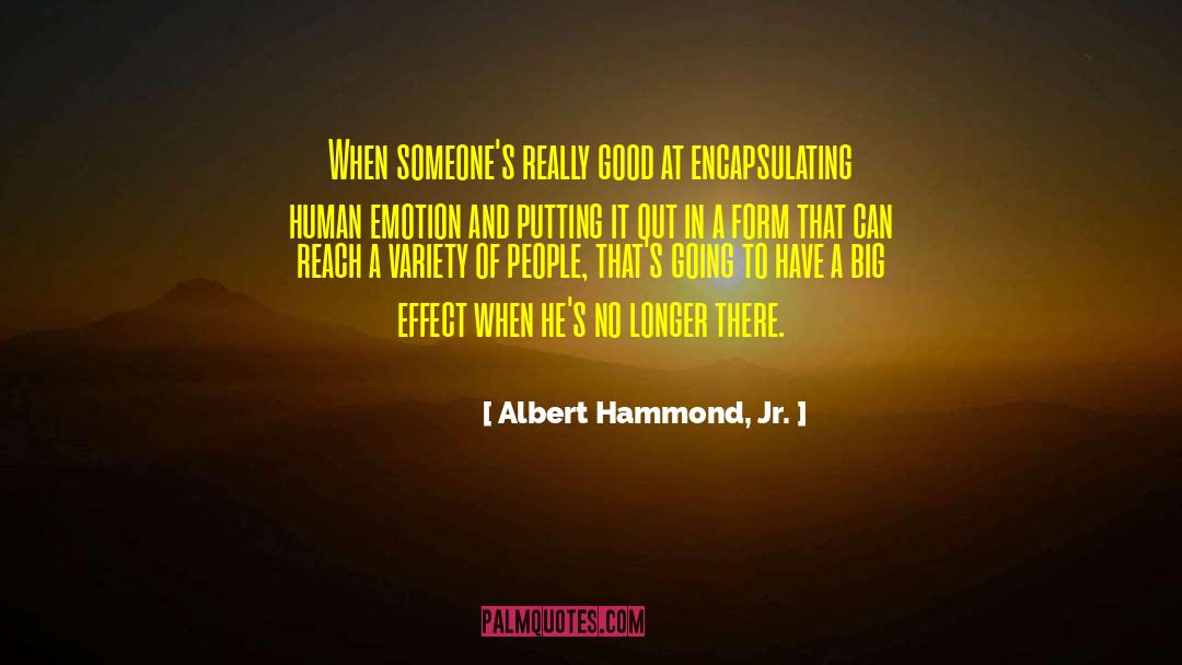 Encapsulating quotes by Albert Hammond, Jr.