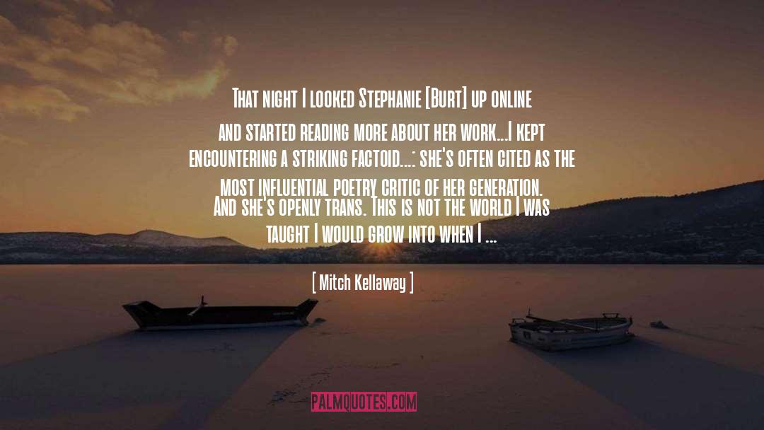 Encountering quotes by Mitch Kellaway