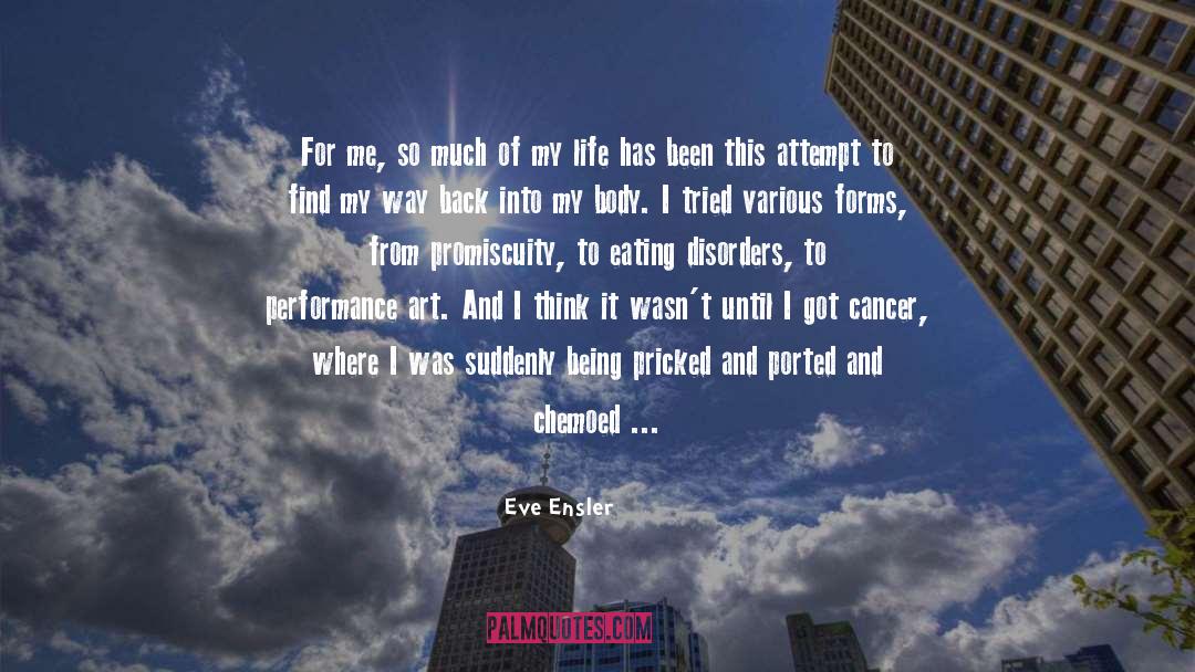 Encouragement Eating Disorder Recovery quotes by Eve Ensler