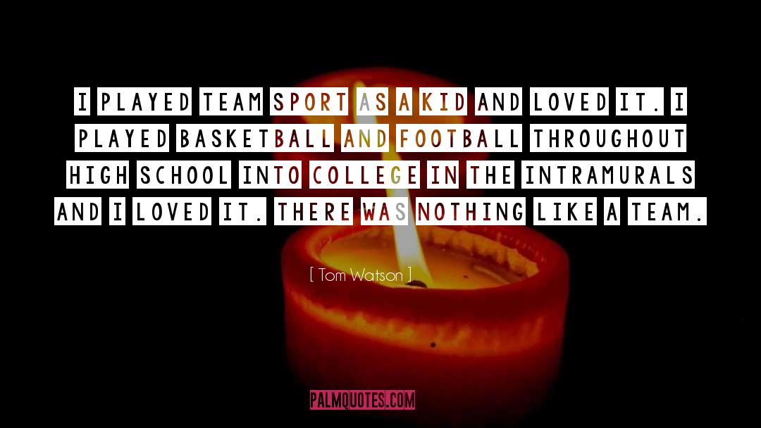 Encouraging Basketball quotes by Tom Watson