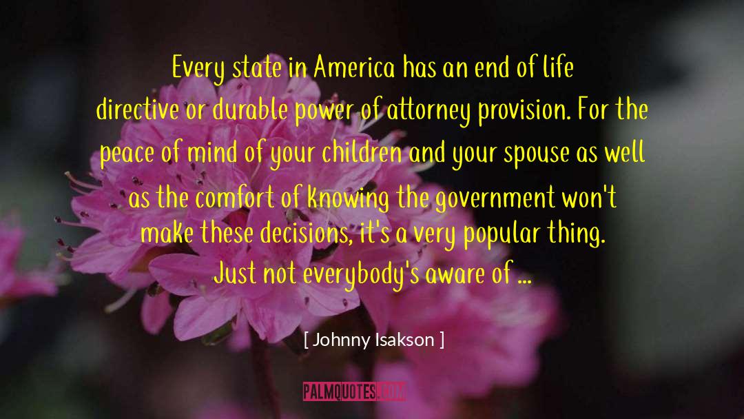 End Of Life quotes by Johnny Isakson