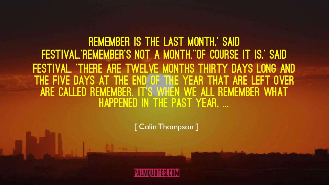 End Of The Year quotes by Colin Thompson