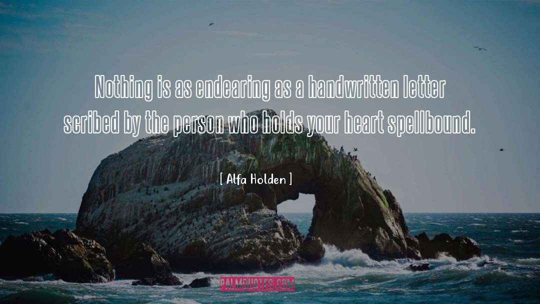 Endearing quotes by Alfa Holden