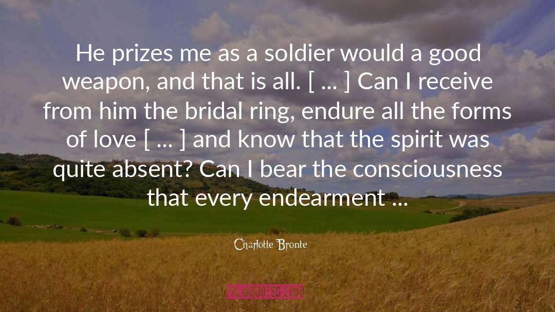 Endearment quotes by Charlotte Bronte