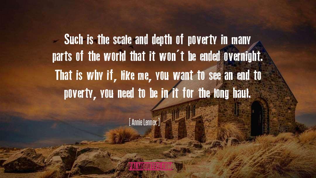 Ending Poverty quotes by Annie Lennox