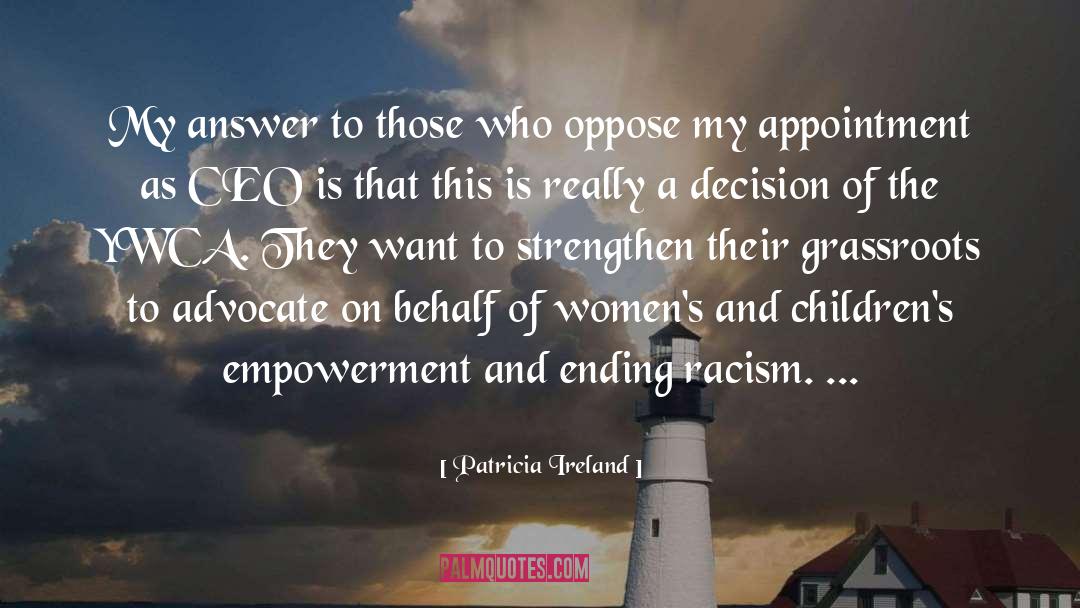 Ending Racism quotes by Patricia Ireland