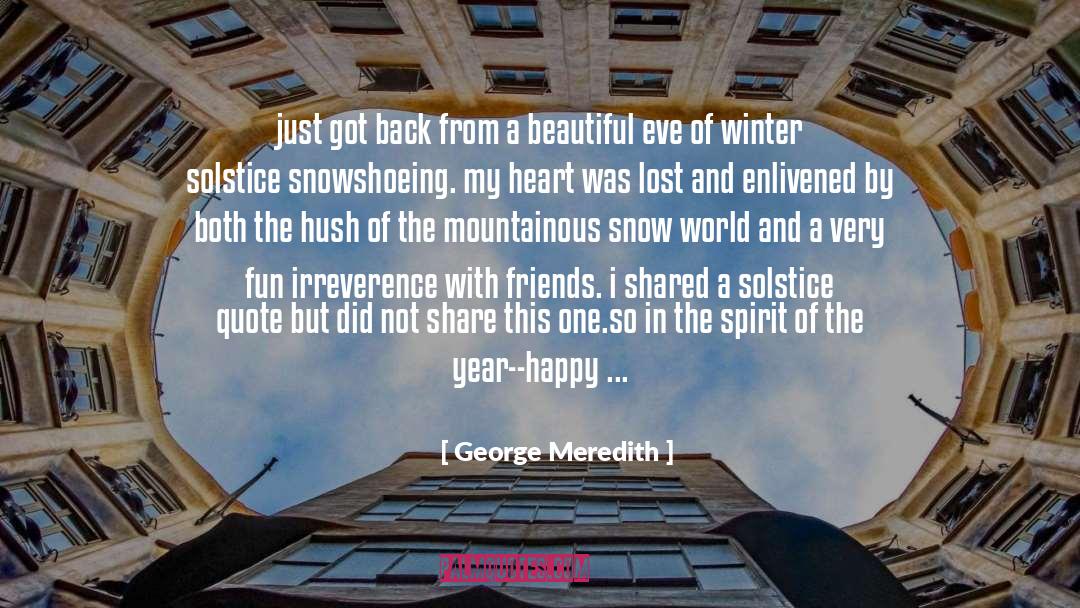 Endless Winter In Korea quotes by George Meredith