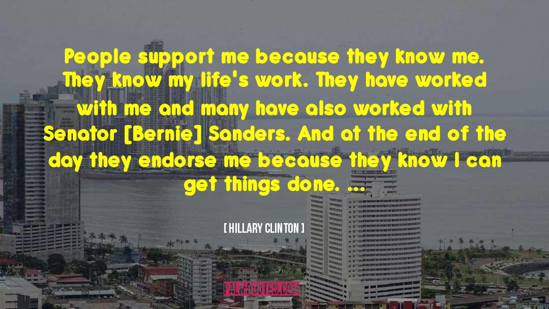 Endorse quotes by Hillary Clinton