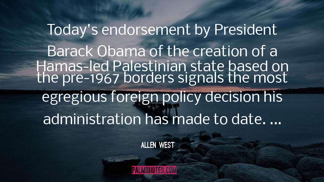 Endorsement quotes by Allen West