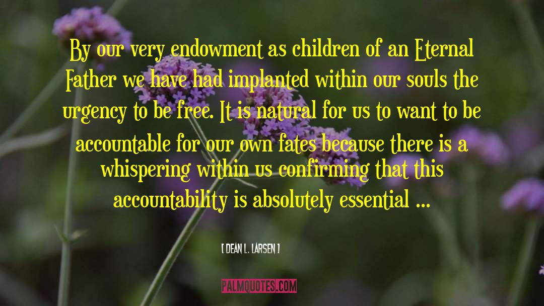 Endowment quotes by Dean L. Larsen
