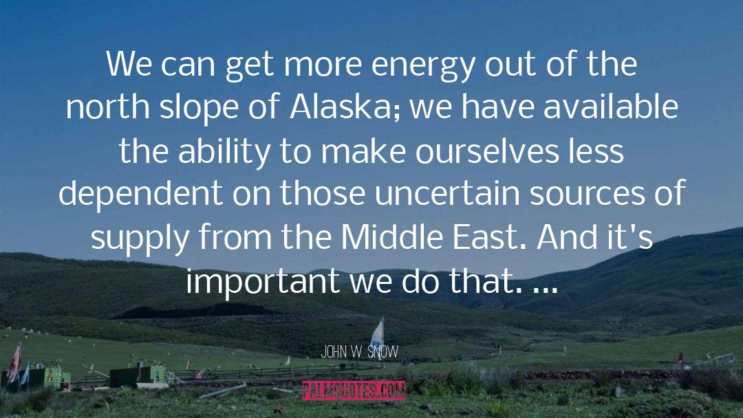 Energy Independence quotes by John W. Snow