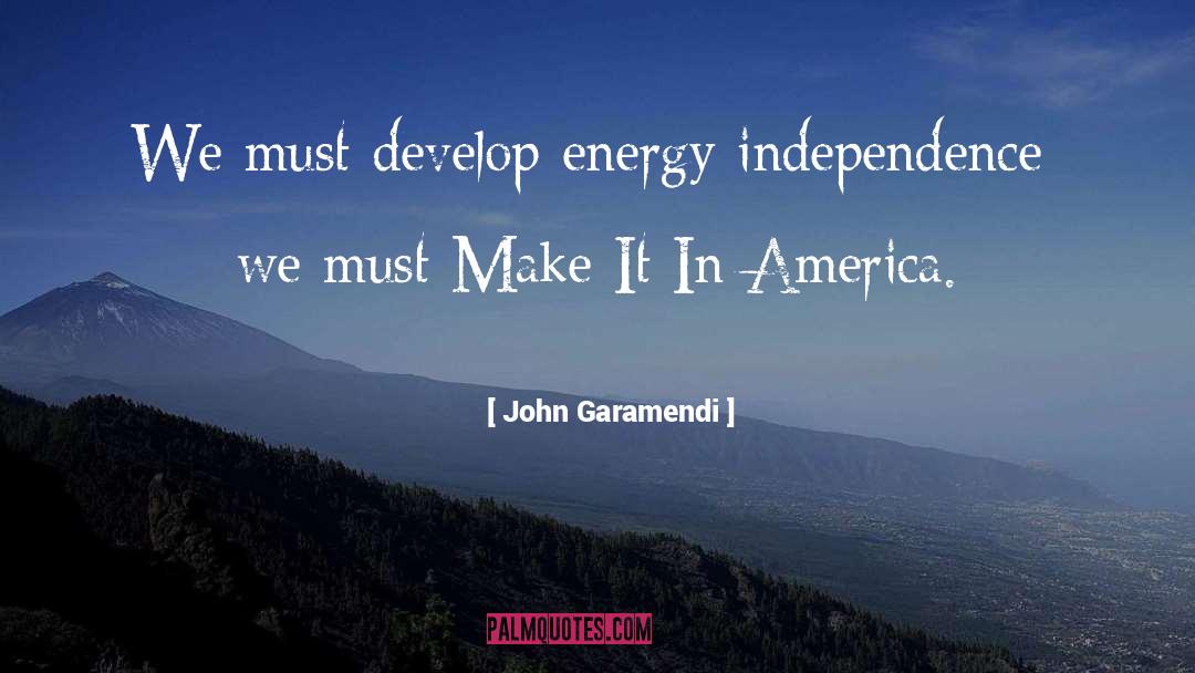 Energy Independence quotes by John Garamendi