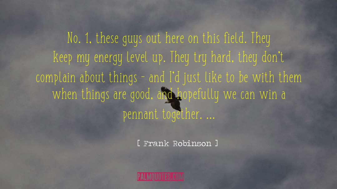 Energy Levels quotes by Frank Robinson
