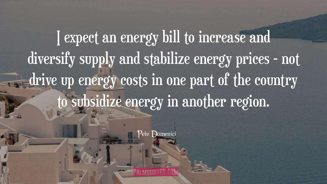 Energy Tariff quotes by Pete Domenici