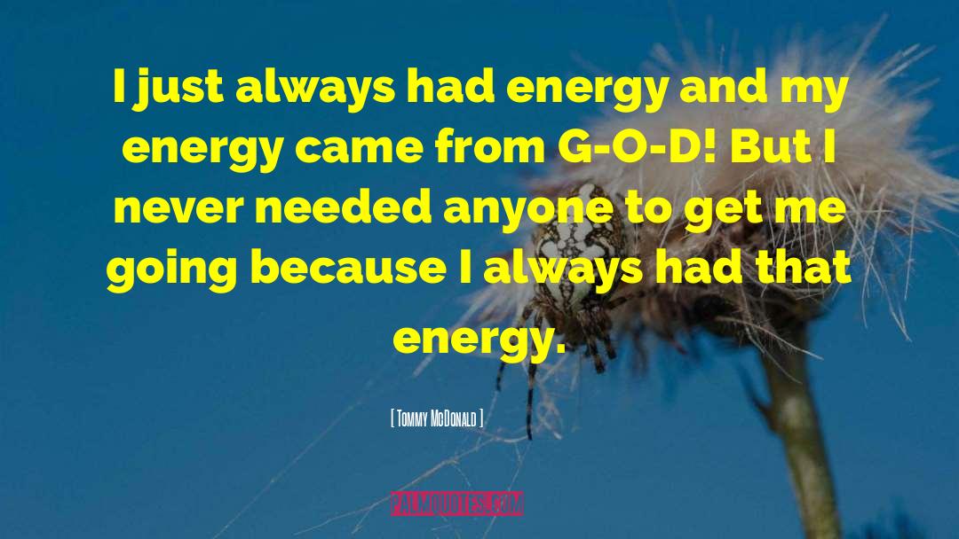 Energy Tariff quotes by Tommy McDonald