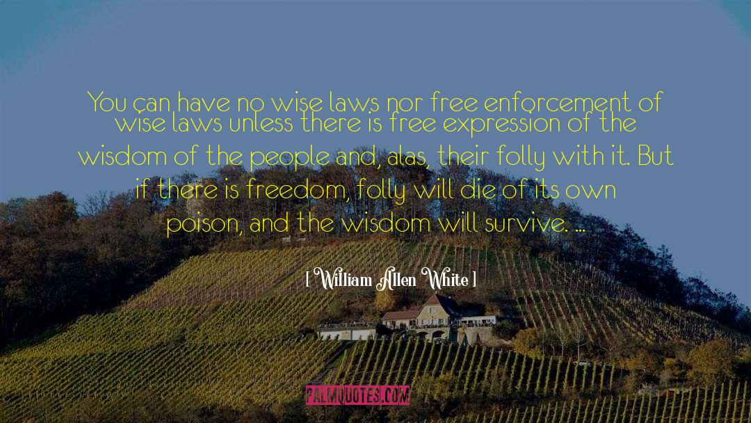 Enforcement quotes by William Allen White
