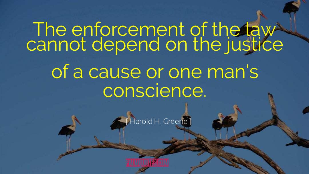 Enforcement quotes by Harold H. Greene