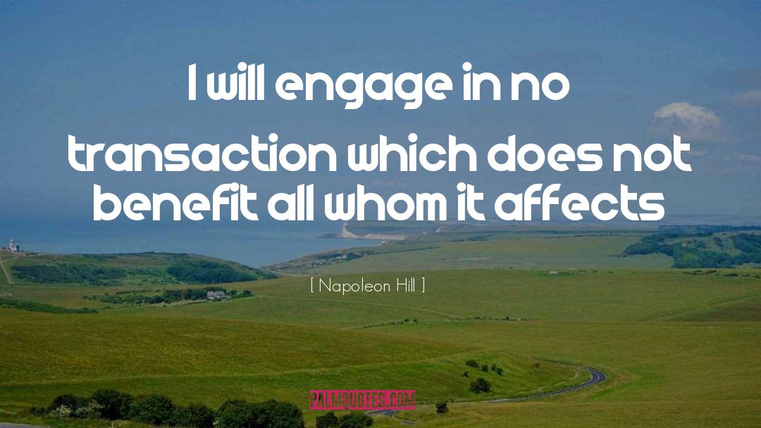 Engage quotes by Napoleon Hill